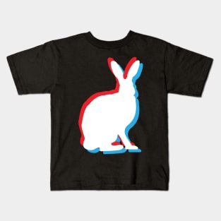 Easter Bunny Retro Movie Effect Color Divide Kids T-Shirt